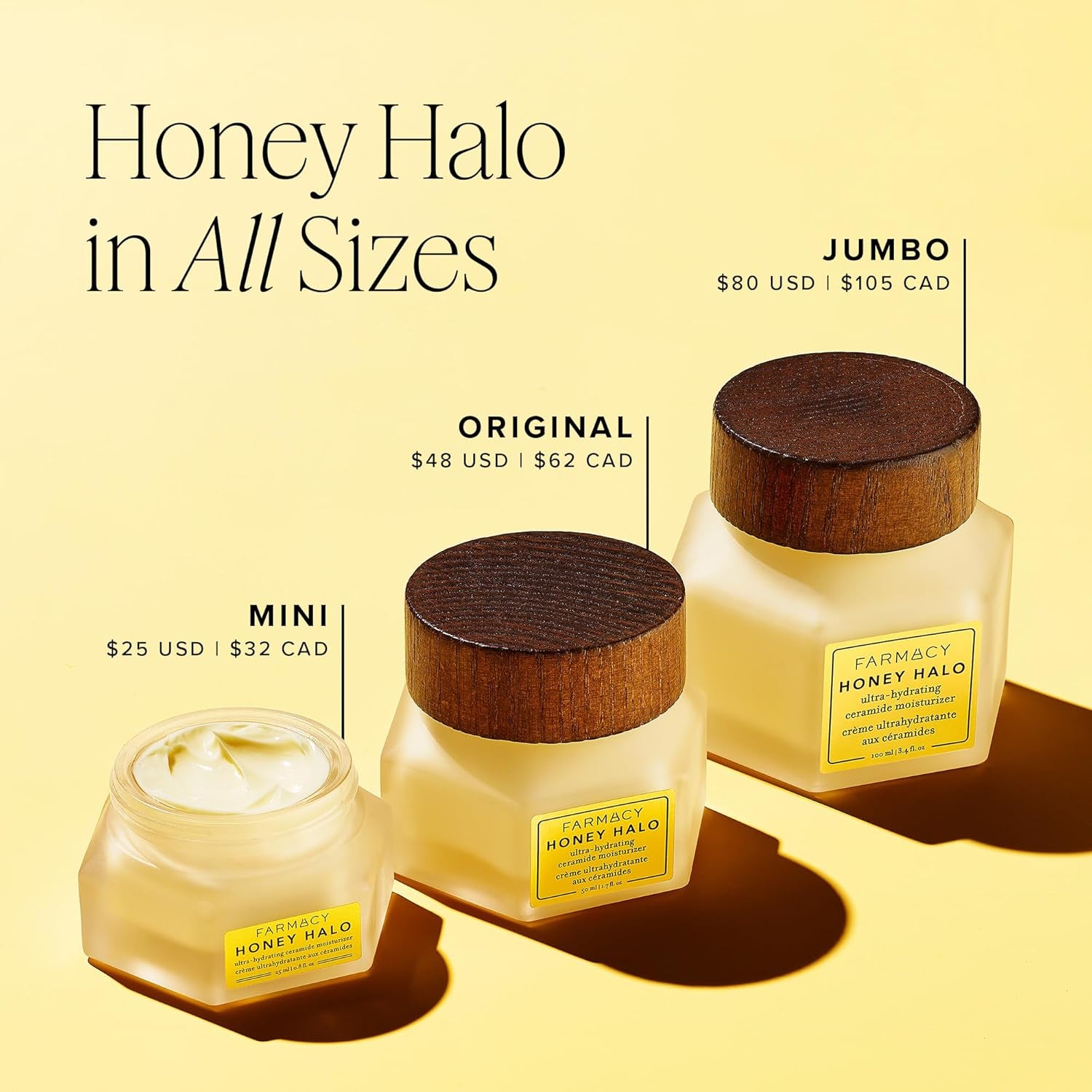 Ceramide Face Moisturizer - Honey Halo Hydrating Facial Moisturizer for Dry Skin - Plumps, Soothes + Restores Skin with Potent Ceramides + Buckwheat Honey for a Dewy, Healthy Glow (25Ml)